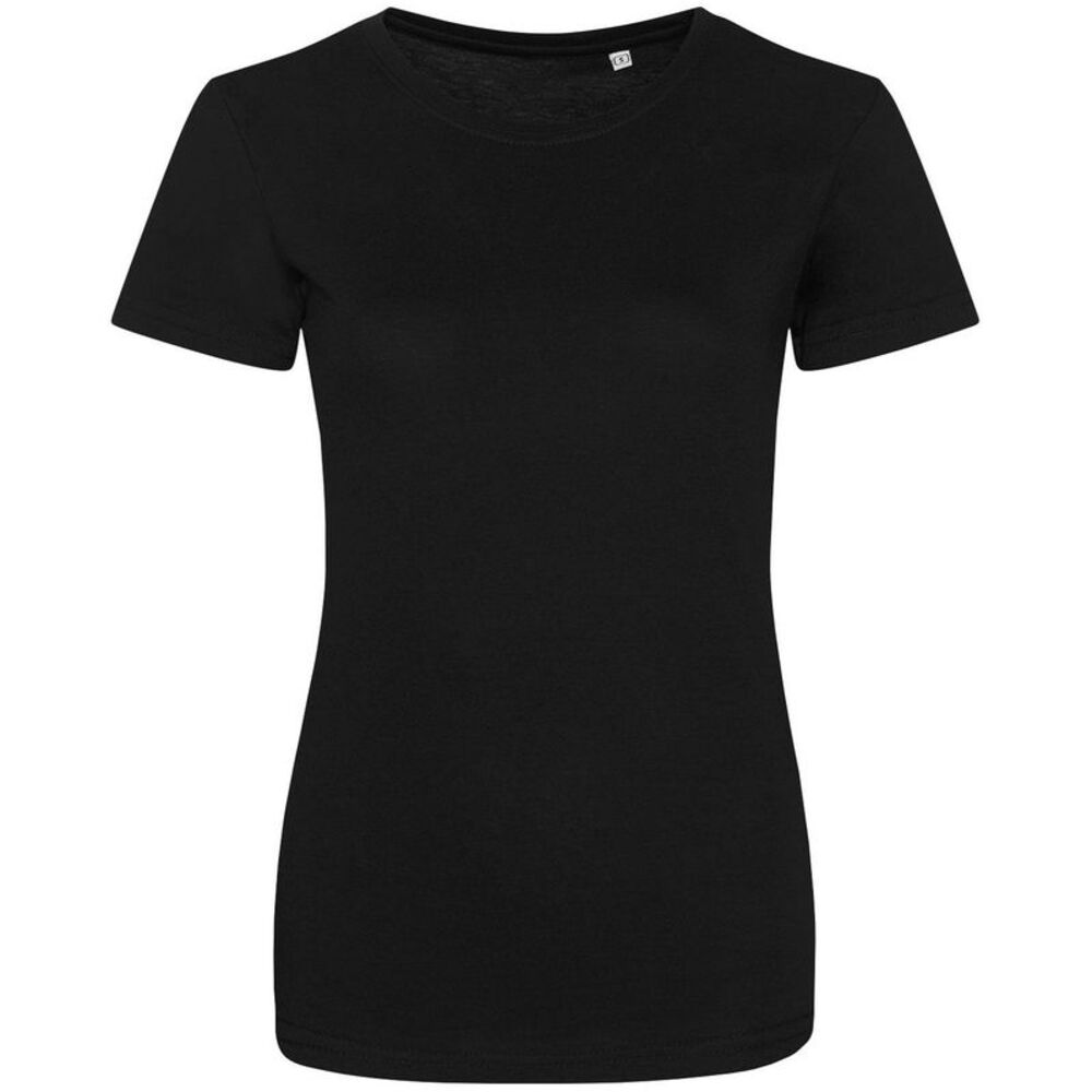 Awdis Womens/Ladies Triblend Girlie T-Shirt / Solid Black